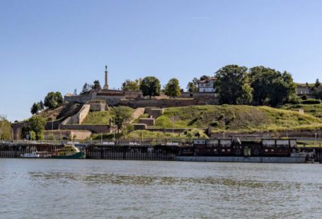 Belgrade Fortress - View of the Belgrade Fortress from the Sava River, Serbia