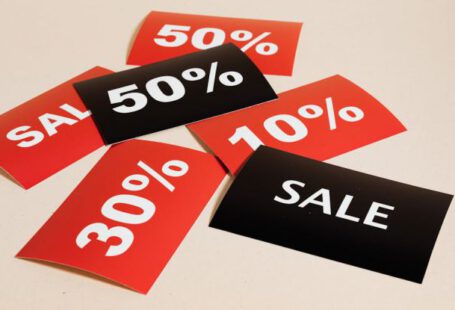 Discount Cards - Sale Cards on Beige Background