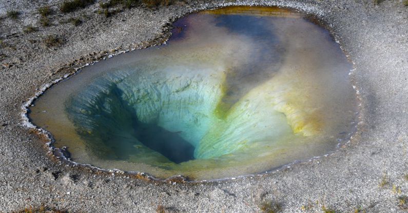 Thermal Baths - Aerial Shot of a Hot Spring in Yellowstone National Park in USA
