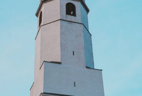 Kalemegdan - Low Angle Shot of the Sahat Kula Clock Tower at the Belgrade Fortress, Belgrade, Serbia